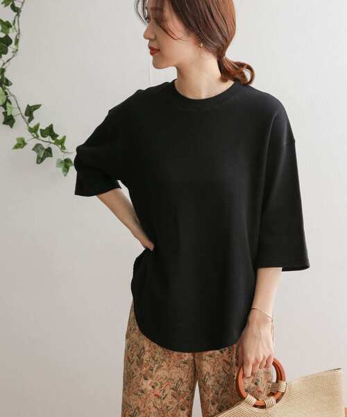 URBAN RESEARCH DOORS(アーバンリサーチドアーズ)の「ワッフルラウンドヘムプルオーバー(Tシャツ/カットソー・レディース・ブラック/ベージュ/オフホワイト・ONE)」の20枚目の写真