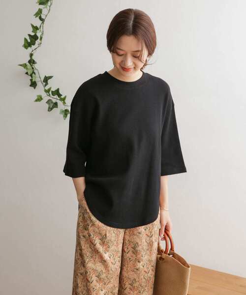 URBAN RESEARCH DOORS(アーバンリサーチドアーズ)の「ワッフルラウンドヘムプルオーバー(Tシャツ/カットソー・レディース・ブラック/ベージュ/オフホワイト・ONE)」の22枚目の写真