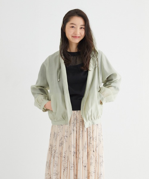 Rewde(ルゥデ)の「【雑誌掲載・TV着用】【再生繊維使用】フーディーシアーパーカー(1R16-03059)(その他アウター・レディース・ブラック/ベージュ/カーキ/グリーン・M)」の12枚目の写真