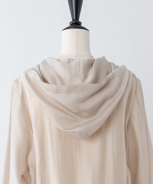 Rewde(ルゥデ)の「【雑誌掲載・TV着用】【再生繊維使用】フーディーシアーパーカー(1R16-03059)(その他アウター・レディース・ブラック/ベージュ/カーキ/グリーン・M)」の10枚目の写真