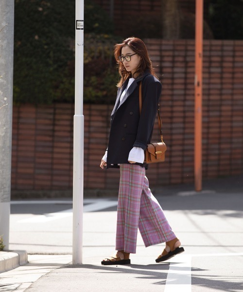 marjour（マージュール）の「RELAX CHECK PANTS（その他パンツ・レディース・ピンク/ミント/ブラック×ベージュ・M）」の16枚目の写真