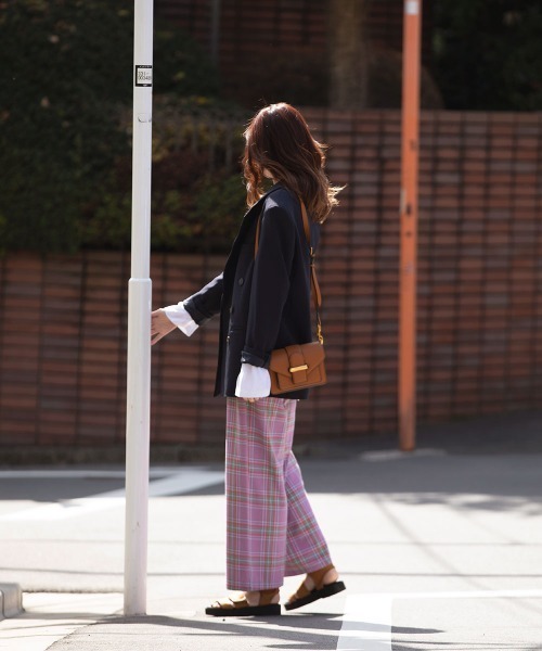 marjour（マージュール）の「RELAX CHECK PANTS（その他パンツ・レディース・ピンク/ミント/ブラック×ベージュ・M）」の22枚目の写真
