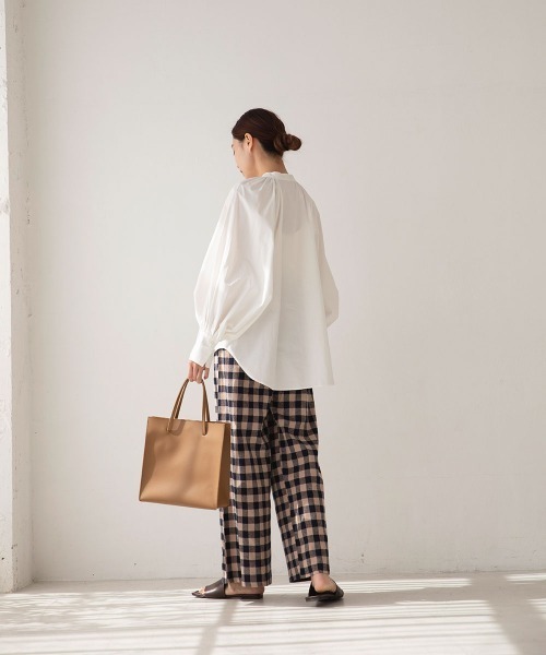 marjour（マージュール）の「RELAX CHECK PANTS（その他パンツ・レディース・ピンク/ミント/ブラック×ベージュ・M）」の6枚目の写真