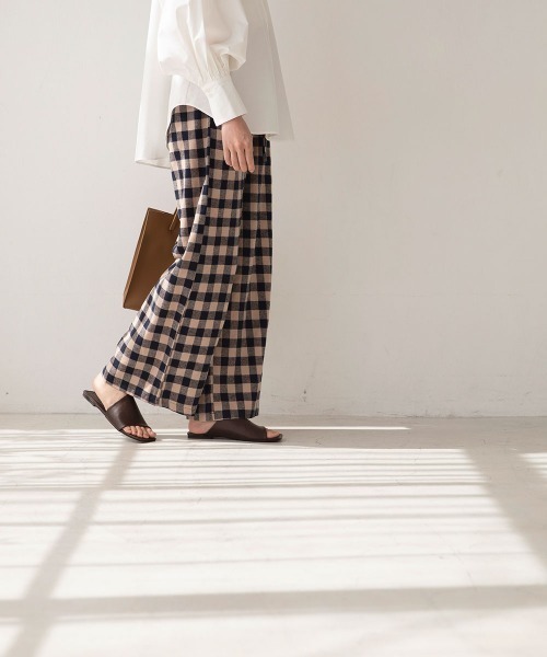 marjour（マージュール）の「RELAX CHECK PANTS（その他パンツ・レディース・ピンク/ミント/ブラック×ベージュ・M）」の10枚目の写真