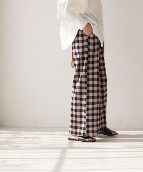 marjour（マージュール）の「RELAX CHECK PANTS（その他パンツ・レディース・ピンク/ミント/ブラック×ベージュ・M）」の19枚目の写真