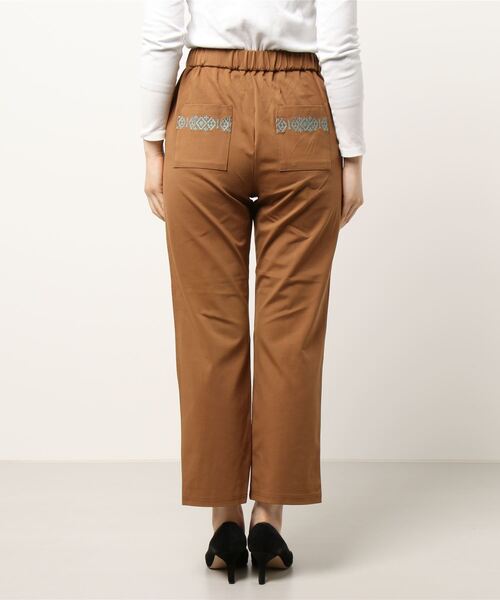 チチカカ（チチカカ）の「ポンチフロントスリットパンツ（その他パンツ・レディース・ブラック/ブラウン/ピンク・FREE）」の4枚目の写真