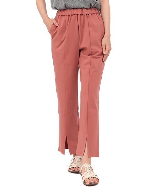 チチカカ（チチカカ）の「ポンチフロントスリットパンツ（その他パンツ・レディース・ブラック/ブラウン/ピンク・FREE）」の15枚目の写真