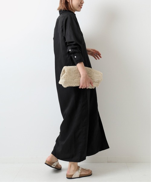 Spick & Span（スピックアンドスパン）の「【TICCA】リヨセル麻ツイル マキシドレス(SP)◆（ワンピース・レディース・ベージュ/ブラック/カーキ・FREE）」の6枚目の写真