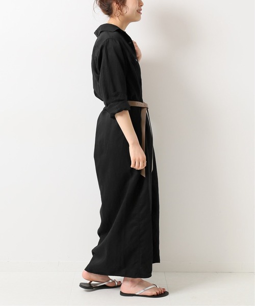 Spick & Span（スピックアンドスパン）の「【TICCA】リヨセル麻ツイル マキシドレス(SP)◆（ワンピース・レディース・ベージュ/ブラック/カーキ・FREE）」の8枚目の写真