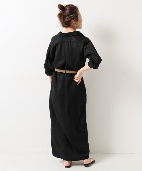 Spick & Span（スピックアンドスパン）の「【TICCA】リヨセル麻ツイル マキシドレス(SP)◆（ワンピース・レディース・ベージュ/ブラック/カーキ・FREE）」の9枚目の写真