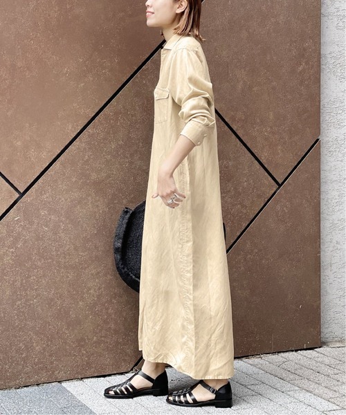 Spick & Span（スピックアンドスパン）の「【TICCA】リヨセル麻ツイル マキシドレス(SP)◆（ワンピース・レディース・ベージュ/ブラック/カーキ・FREE）」の11枚目の写真