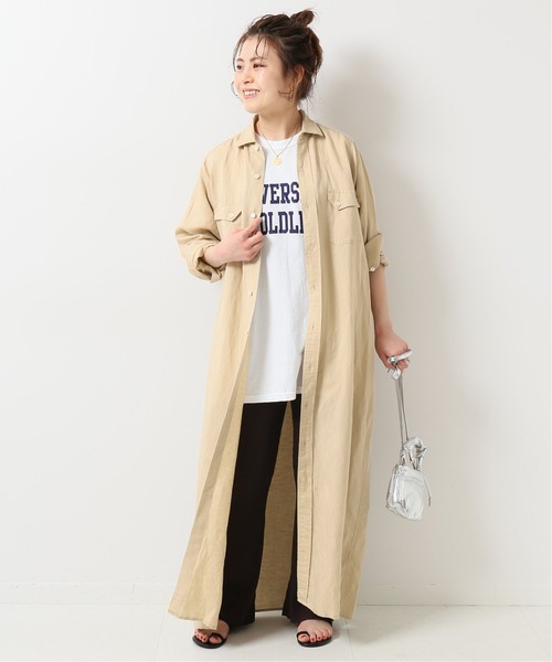 Spick & Span（スピックアンドスパン）の「【TICCA】リヨセル麻ツイル マキシドレス(SP)◆（ワンピース・レディース・ベージュ/ブラック/カーキ・FREE）」の14枚目の写真
