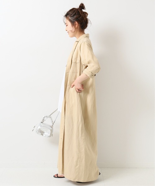 Spick & Span（スピックアンドスパン）の「【TICCA】リヨセル麻ツイル マキシドレス(SP)◆（ワンピース・レディース・ベージュ/ブラック/カーキ・FREE）」の15枚目の写真