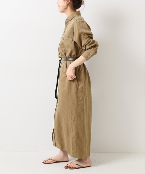 Spick & Span（スピックアンドスパン）の「【TICCA】リヨセル麻ツイル マキシドレス(SP)◆（ワンピース・レディース・ベージュ/ブラック/カーキ・FREE）」の17枚目の写真