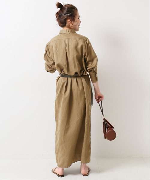 Spick & Span（スピックアンドスパン）の「【TICCA】リヨセル麻ツイル マキシドレス(SP)◆（ワンピース・レディース・ベージュ/ブラック/カーキ・FREE）」の18枚目の写真