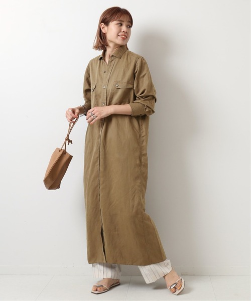 Spick & Span（スピックアンドスパン）の「【TICCA】リヨセル麻ツイル マキシドレス(SP)◆（ワンピース・レディース・ベージュ/ブラック/カーキ・FREE）」の19枚目の写真