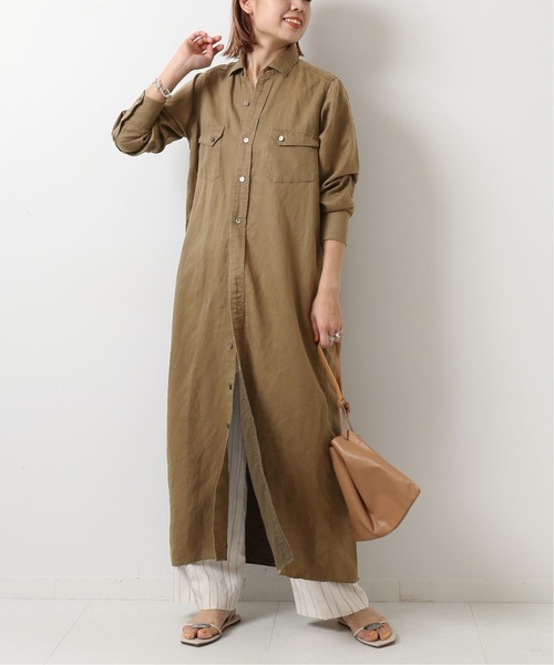 Spick & Span（スピックアンドスパン）の「【TICCA】リヨセル麻ツイル マキシドレス(SP)◆（ワンピース・レディース・ベージュ/ブラック/カーキ・FREE）」の20枚目の写真