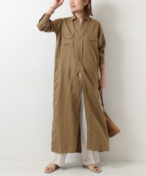 Spick & Span（スピックアンドスパン）の「【TICCA】リヨセル麻ツイル マキシドレス(SP)◆（ワンピース・レディース・ベージュ/ブラック/カーキ・FREE）」の21枚目の写真