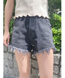 one way | ハイウエストフリンジショーパン(デニムパンツ)