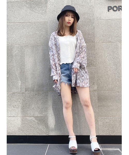 one way（ワンウェイ）の「【oneway Jeans】ハイウエストフリンジショーパン（デニムパンツ・レディース・ベージュ/ライトブルー/ブラック・S/M）」の12枚目の写真