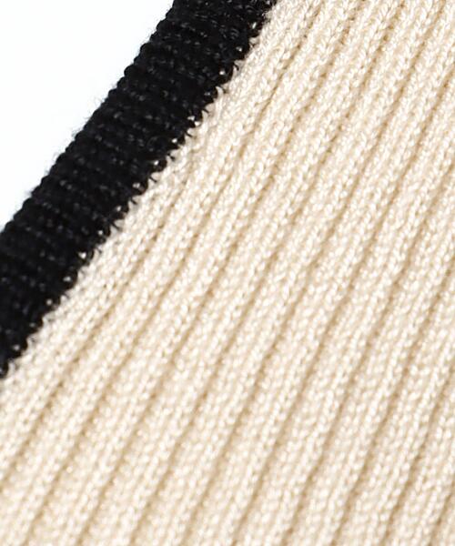 INGNI（イング）の「配色スクエアニット（ニット/セーター・レディース・ホワイト×ブラック/ブラック系その他2/ベージュ系2/ブルー系1・M）」の8枚目の写真