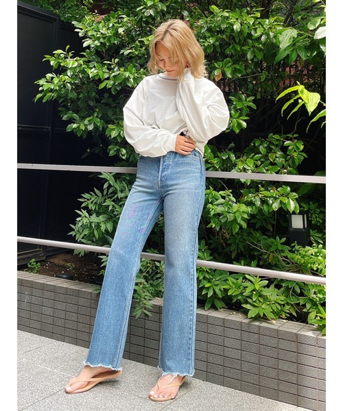 Vicente（ヴィセンテ）の「Flat seamer short tops（Tシャツ/カットソー・レディース・オフホワイト/パープル/ベージュ・FREE）」の12枚目の写真