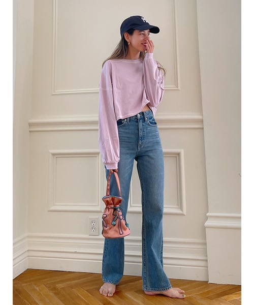 Vicente（ヴィセンテ）の「Flat seamer short tops（Tシャツ/カットソー・レディース・オフホワイト/パープル/ベージュ・FREE）」の11枚目の写真