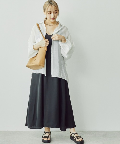 toucher du brise(トゥシェドブリーズ)の「シアーブラウス(シャツ/ブラウス・レディース・ホワイト/パープル/ブルー・M)」の2枚目の写真