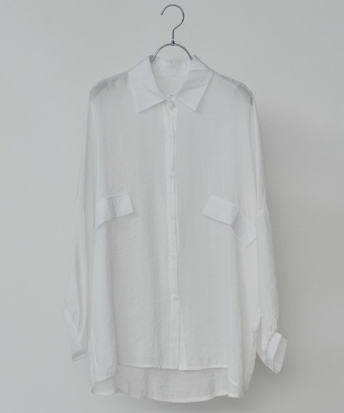 toucher du brise(トゥシェドブリーズ)の「シアーブラウス(シャツ/ブラウス・レディース・ホワイト/パープル/ブルー・M)」の20枚目の写真