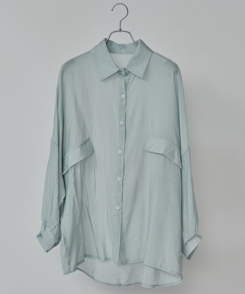 toucher du brise(トゥシェドブリーズ)の「シアーブラウス(シャツ/ブラウス・レディース・ホワイト/パープル/ブルー・M)」の18枚目の写真