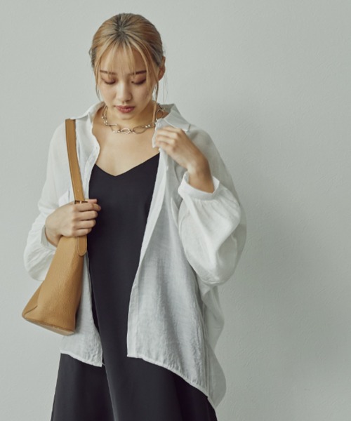 toucher du brise(トゥシェドブリーズ)の「シアーブラウス(シャツ/ブラウス・レディース・ホワイト/パープル/ブルー・M)」の22枚目の写真