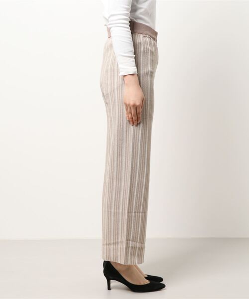 prose verse（プロズヴェール）の「ランダムストライプニットパンツ（その他パンツ・レディース・チャコールグレー/ベージュ・ﾌﾘ-）」の4枚目の写真