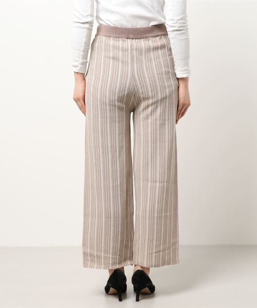 prose verse（プロズヴェール）の「ランダムストライプニットパンツ（その他パンツ・レディース・チャコールグレー/ベージュ・ﾌﾘ-）」の3枚目の写真