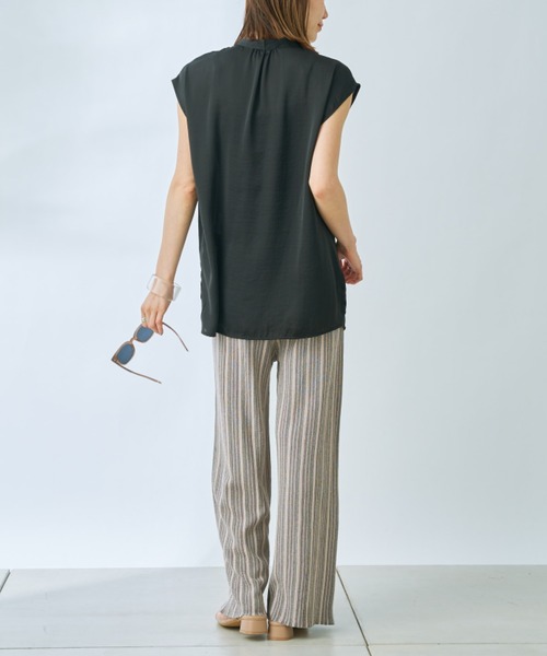 prose verse（プロズヴェール）の「ランダムストライプニットパンツ（その他パンツ・レディース・チャコールグレー/ベージュ・ﾌﾘ-）」の9枚目の写真