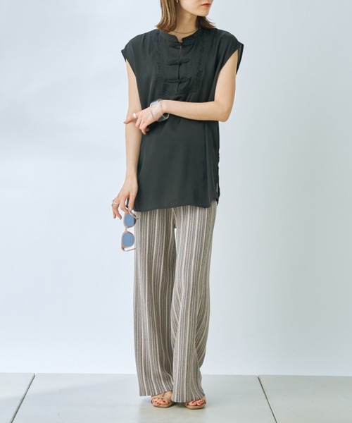 prose verse（プロズヴェール）の「ランダムストライプニットパンツ（その他パンツ・レディース・チャコールグレー/ベージュ・ﾌﾘ-）」の11枚目の写真