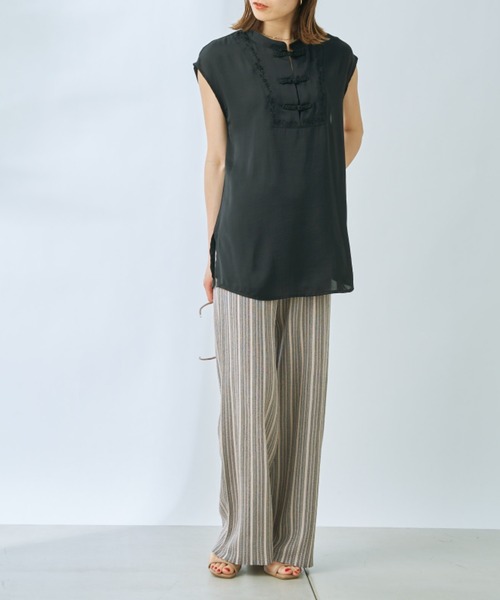 prose verse（プロズヴェール）の「ランダムストライプニットパンツ（その他パンツ・レディース・チャコールグレー/ベージュ・ﾌﾘ-）」の12枚目の写真