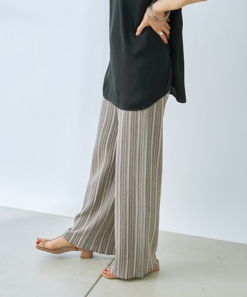 prose verse（プロズヴェール）の「ランダムストライプニットパンツ（その他パンツ・レディース・チャコールグレー/ベージュ・ﾌﾘ-）」の18枚目の写真