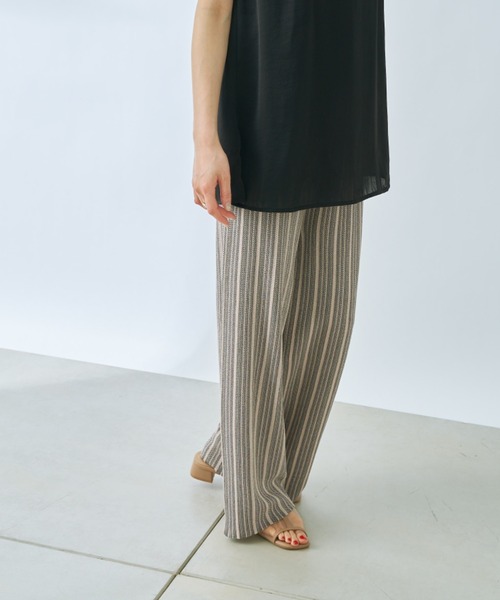 prose verse（プロズヴェール）の「ランダムストライプニットパンツ（その他パンツ・レディース・チャコールグレー/ベージュ・ﾌﾘ-）」の19枚目の写真