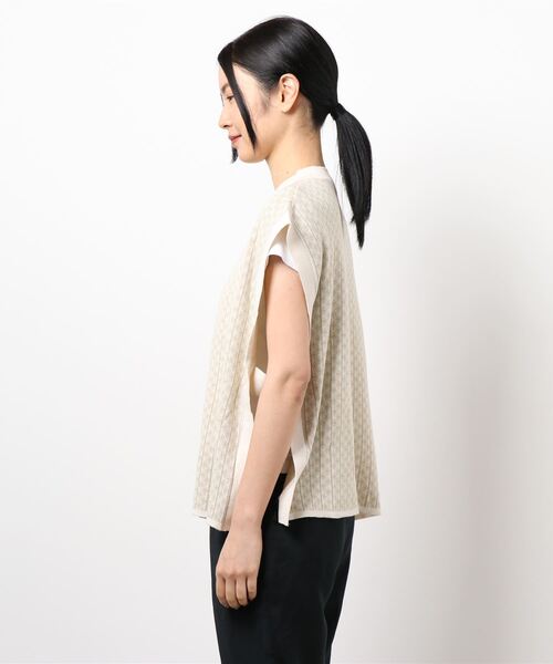 MATCH&more（マッチアンドモア）の「ジャカードベスト（ニット/セーター・レディース・ブラック/ブラウン/オフホワイト/グリーン・FREE）」の9枚目の写真