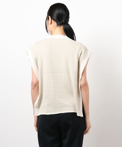MATCH&more（マッチアンドモア）の「ジャカードベスト（ニット/セーター・レディース・ブラック/ブラウン/オフホワイト/グリーン・FREE）」の17枚目の写真