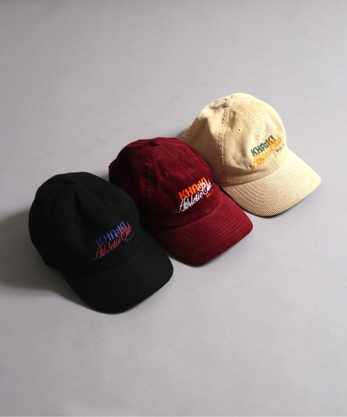kha:ki（カーキ）の「「KHA:KI / カーキ」アスレチックコーデュロイキャップ（キャップ・レディース・ブラウン/ブラック/アイボリー/グリーン/ワインレッド・FREE）」の9枚目の写真