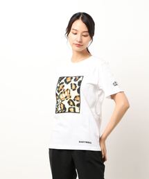 親子お揃い リアルヒョウ柄ロゴTシャツ 5249A