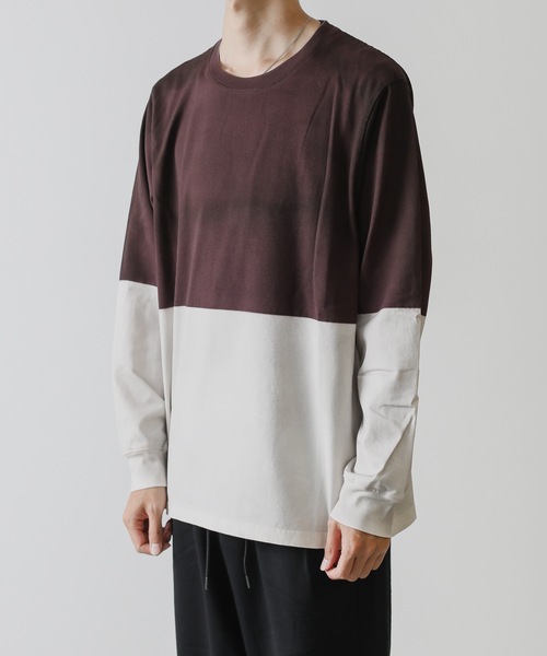 ATTACHMENT(アタッチメント)の「MARCERIZATION JERSEY PAINT DYE L/S T-SHIRT(Tシャツ/カットソー・メンズ・ブラック/ダークグリーン/グレー/ボルドー・1/2/3)」の12枚目の写真