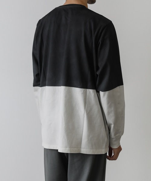 ATTACHMENT(アタッチメント)の「MARCERIZATION JERSEY PAINT DYE L/S T-SHIRT(Tシャツ/カットソー・メンズ・ブラック/ダークグリーン/グレー/ボルドー・1/2/3)」の8枚目の写真