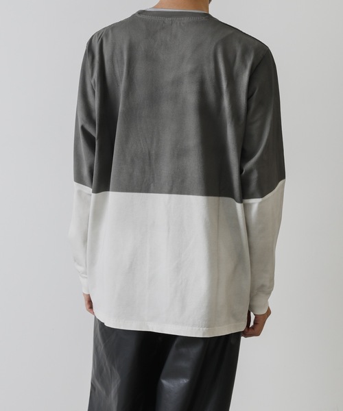 ATTACHMENT(アタッチメント)の「MARCERIZATION JERSEY PAINT DYE L/S T-SHIRT(Tシャツ/カットソー・メンズ・ブラック/ダークグリーン/グレー/ボルドー・1/2/3)」の20枚目の写真