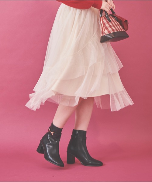 31 Sons de mode(トランテアン ソン ドゥ モード)の「ビットショートブーツ(ブーツ・レディース・ブラック/クリーム/ダークブラウン・22.5/23.5/24.5)」の6枚目の写真