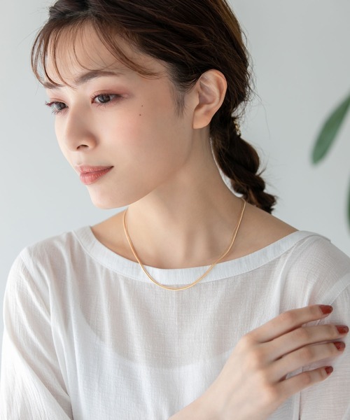 Edit Sheen（エディットシーン）の「シンプル2連スネークネックレス（ネックレス・レディース・シルバー/ゴールド・FREE）」の9枚目の写真