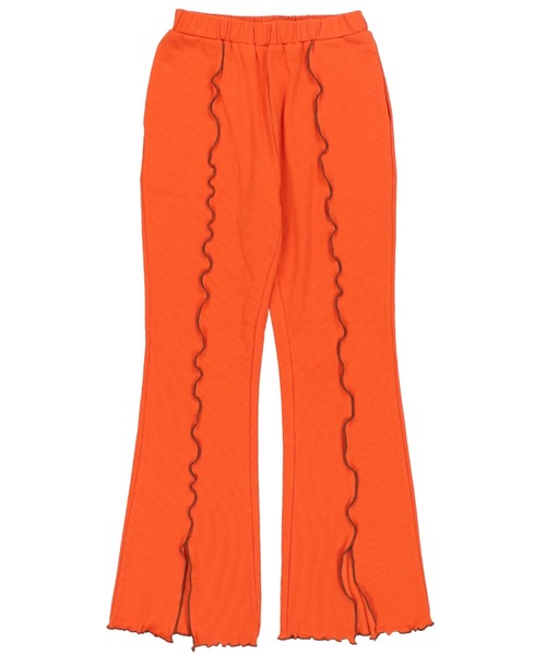 Lull（ルル）の「【Lull / ルル】配色メロウセミフレアリブパンツ（その他パンツ・レディース・ブラック/ベージュ/その他/グリーン/オレンジ・M）」の10枚目の写真