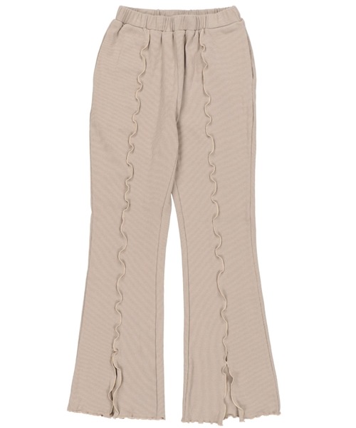 Lull（ルル）の「【Lull / ルル】配色メロウセミフレアリブパンツ（その他パンツ・レディース・ブラック/ベージュ/その他/グリーン/オレンジ・M）」の14枚目の写真