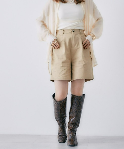 toucher du brise（トゥシェドブリーズ）の「【大人なカジュアル】ショートパンツ（その他パンツ・レディース・ブラック/キャメル・M）」の11枚目の写真